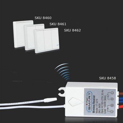 Przełącznik bezprzewodowy potrójny IP54 do SKU 8458 8459 V-TAC VT-5133