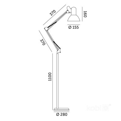 Lampa podłogowa AURIQ ST 1xE27 czarna LED2B
