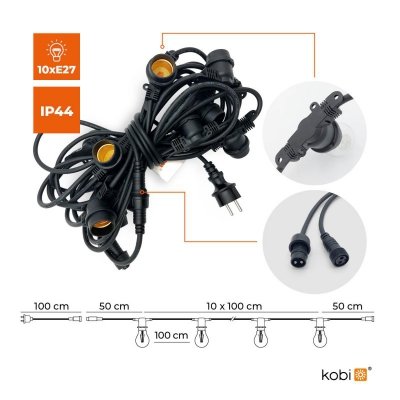 Girlanda MIMOSA 2 10m 10xE27 Kobi