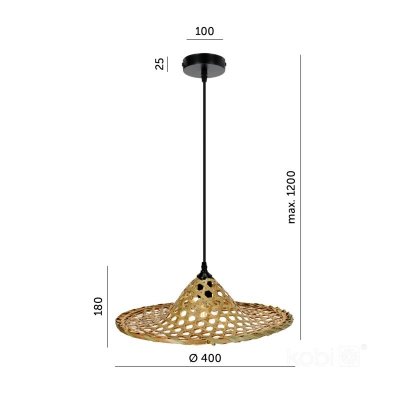 Lampa wisząca OLEA BAMBOO 1xE27 LLS