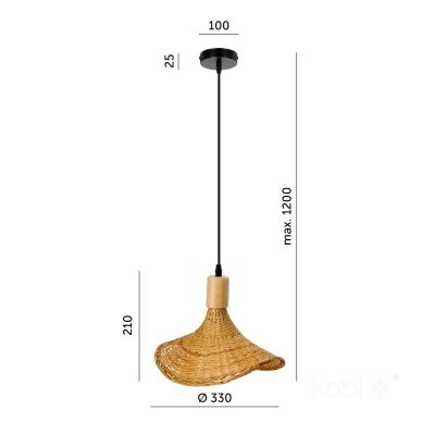 Lampa wisząca SOLIX BAMBOO 1xE27 LLS