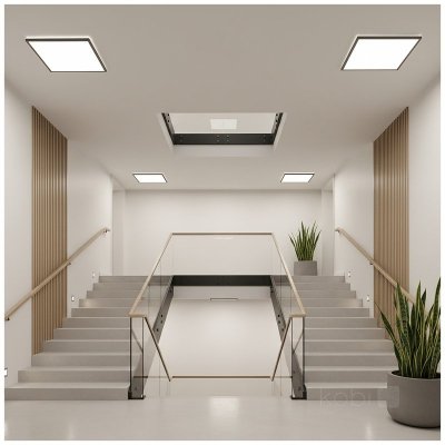 Plafon LED NIVERA SQUARE 32W 3CCT IP54 czarny Kobi Premium