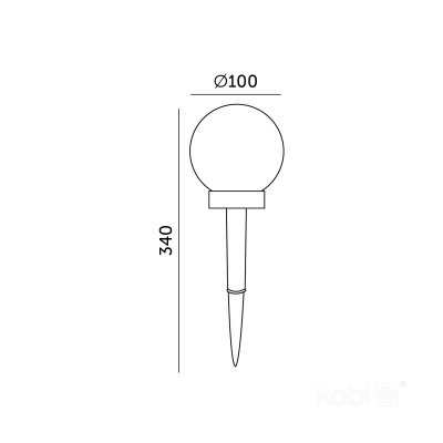 Słupek ogrodowy Solar LED SPHERE G2 10cm RGB IP44 LED2B