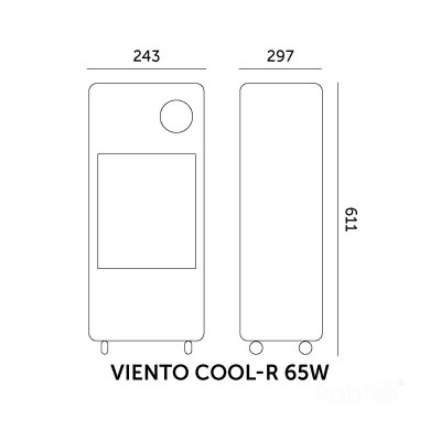 Klimator ewaporacyjny VIENTO COOL-R 65W czarny Kobi Windstar