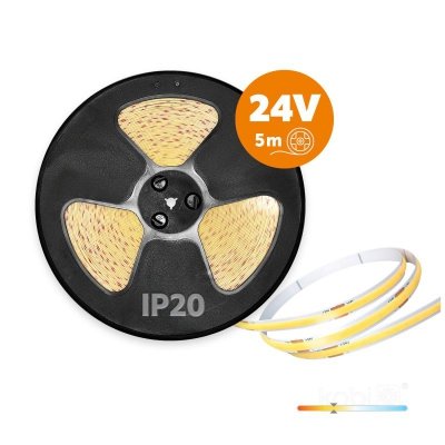Taśma LED TRAMO 320 COB 5m 6500K 24V IP20 Kobi Premium