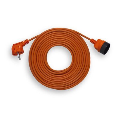 Przedłużacz kosiarkowy 1gn/25m/Bu/1mm pomarańczowy Elgotech