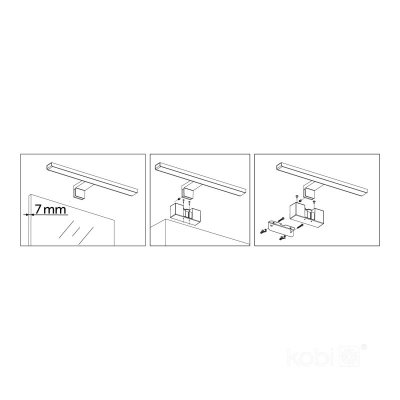 Kinkiet LED LUMIREFLECT 8W 4000K czarny Kobi Design