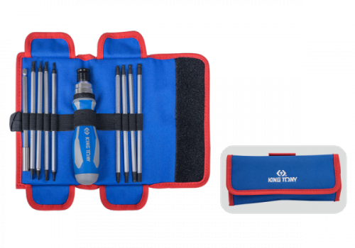TELESKOPOWY WKRĘTAK DO BITÓW 1/4&quot; Z GRZECHOTKĄ Z ZESTAWEM BITÓW (PH, PZ, SL, TORX, HEX) 16 cz. King Tony