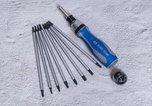 TELESKOPOWY WKRĘTAK DO BITÓW 1/4&quot; Z GRZECHOTKĄ Z ZESTAWEM BITÓW (PH, PZ, SL, TORX, HEX) 16 cz. King Tony