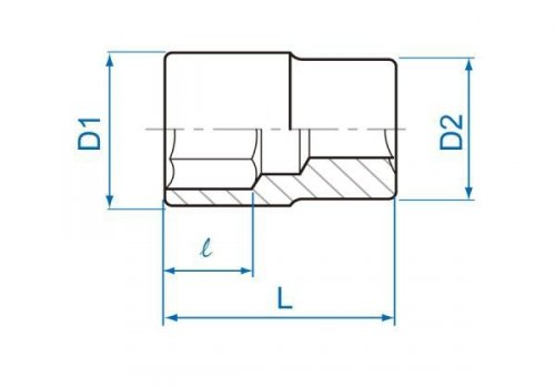 NASADKA KRÓTKA 1/4&quot; CALOWA 11/32&quot; x 24,5mm 6-kąt. Cr-V King Tony
