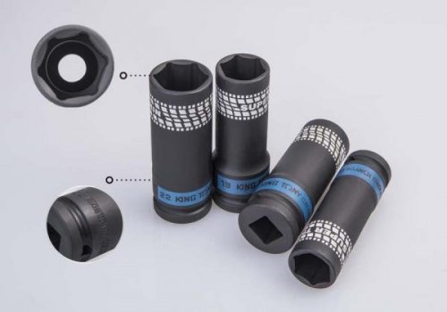 NASADKA DŁUGA UDAROWA CIENKOŚCIENNA 1/2&quot; 19mm x 80mm, 6-kąt, STAL Cr-Mo, DO ALUFELG King Tony