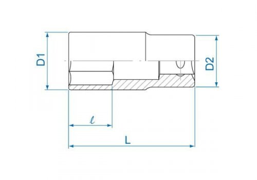 NASADKA DŁUGA 3/4&quot; 35mm x 90mm 6-kąt. Cr-V King Tony