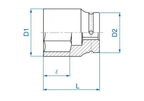 NASADKA DŁUGA UDAROWA 1&quot; 32mm x 90mm, 6-kąt King Tony