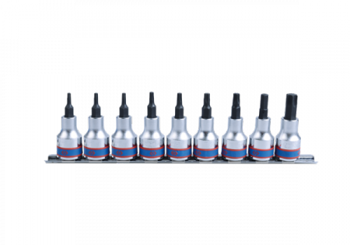 ZESTAW NASADEK TORX 3/8&quot; 9cz. T10 - T50, SZYNA King Tony