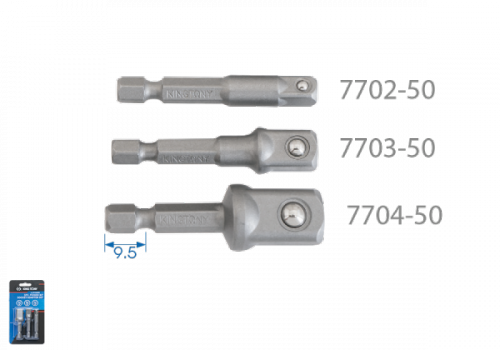 ZESTAW UCHWYTÓW TRZPIENIOWYCH DO WKRĘTAREK 1/4&quot; CALOWE 1/4&quot;, 3/8&quot;, 1/2&quot; x 50mm, ZACZEP KULKOWY King Tony