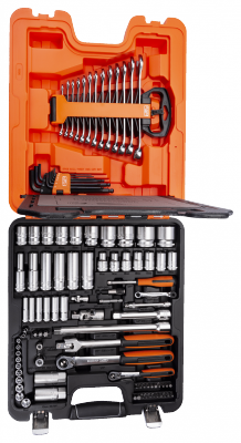 Zestaw nasadek i kluczy płasko-oczkowych 1/4&quot; i 1/2&quot;, 103 elementy BAHCO