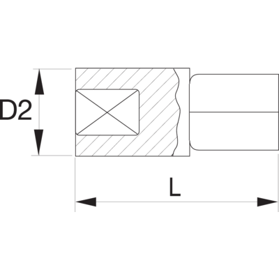 Przejściówka udarowa z 1/2&quot; F na 3/8&quot; M BAHCO
