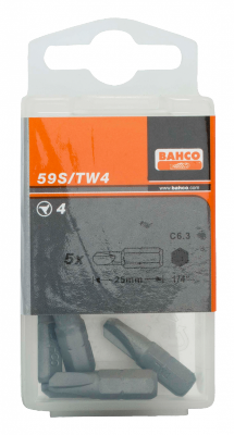 Bit 1/4&quot; do śrub Tri-Wing 3x25 mm, 5 sztuk BAHCO