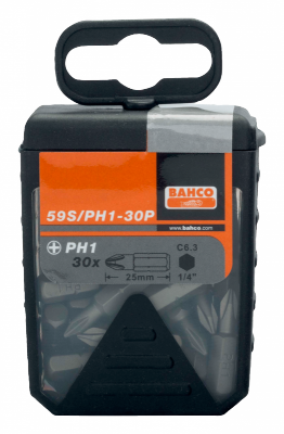 Bit 1/4&quot; PH1x25 mm, 30 szt. BAHCO