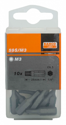 Bit 1/4&quot; do śrub XZN M6x25 mm, 10 szt. BAHCO