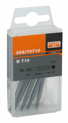 Bit 1/4&quot; do śrub TORX T27x70 mm, 5 szt. BAHCO