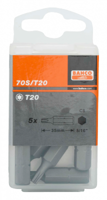 Bit 5/16&quot; do śrub TORX T55x35mm, 5 szt. BAHCO