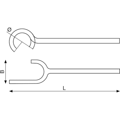 Klucz do zaworów nieiskrzący AL-BR 290 mm, śr. otwarcia 36 mm BAHCO
