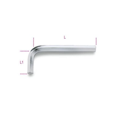 Klucz trzpieniowy imbusowy kątowy chromowany 12 mm, 96 Beta