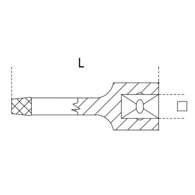 Nasadka trzpieniowa 3/8&quot; do wykręcania szpilek 6 mm, 1429 Beta