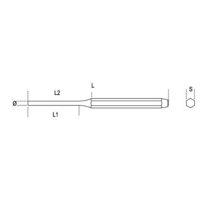 Wybijak stożkowy Ø 3 mm, 30 Beta
