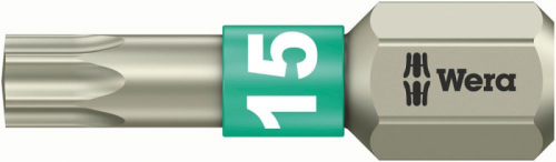 Bit nierdzewny 1/4&quot; DIN3126C6,3, do srub z gniazdem Torx 15x25mm Wera