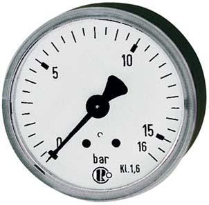 Manometr,z przylaczem tylnym centrycznym 50mm 0-6 barow G1/4&quot; RIEGLER