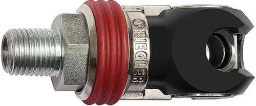 Szybkozlacze bezp.odchyl.stalowe,srednica nom. 7,2mm,gwint zewnetrzny G 1/4 RIEGLER