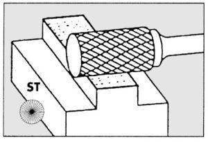 Frez trzpieniowy cylindr,z uzeb.czolowym 1225, 3PLUS 6mm 12x25mm ze stopow tward. Pferd