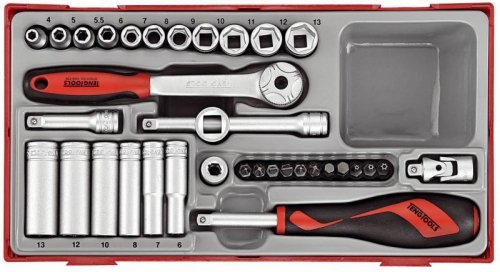 Zestaw kluczy nasadowych z chwytem □ ¼&quot; Teng Tools TT1435