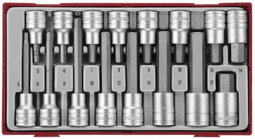 16-elementowy zestaw grotów wymiennych typu imbus z chwytem kwadratowym 1/2&quot; Teng Tools TTHEX16