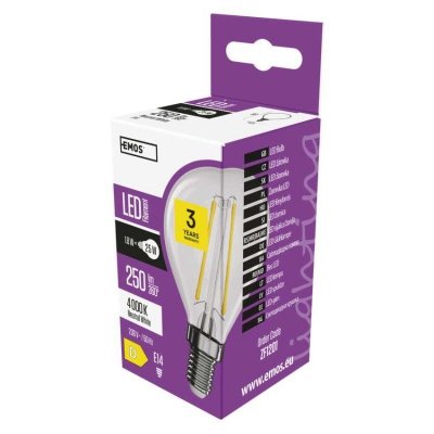 Żarówka LED Filament Mini Globe / E14 / 1,8 W (25 W) / 250 lm / neutralna biel