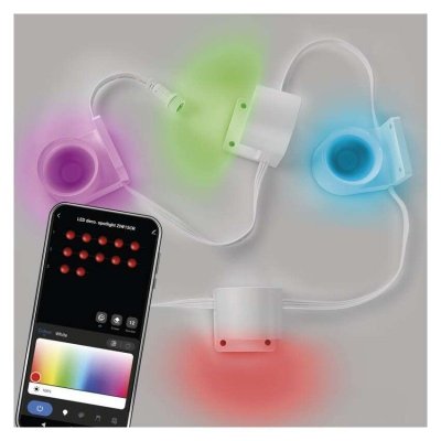 GoSmart Oświetlenie punktowe LED RGB IC + CCT, 85 cm, 8 części, 1,9 W, ściemnialne, WiFi