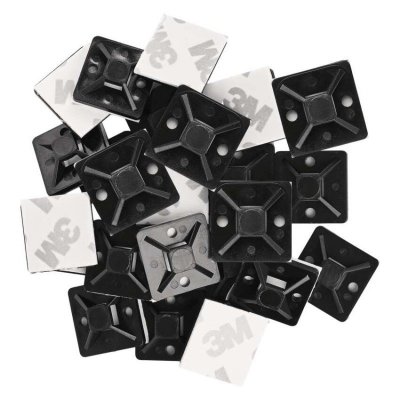 Samoprzylepna podstawka 20×20, czarna, 25 szt