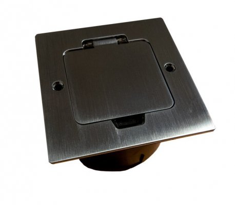 Box blatowo-podłogowy mini 2M IP44 - puszka blatowo-podłogowa do montażu gniazd standardu 45x45mm