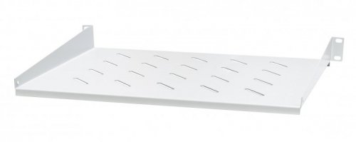 Półka stała 19&quot;, 1U, gł.350mm, mocowana z przodu, RAL7044 (szary)