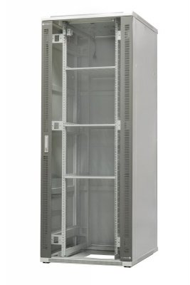 Szafa ramowa stojąca EmiterNet Top, 45U, drzwi przód blacha/szkło, 800x1000x2090mm (szer./gł./wys.) (w zestawie: panel 4 wentyla