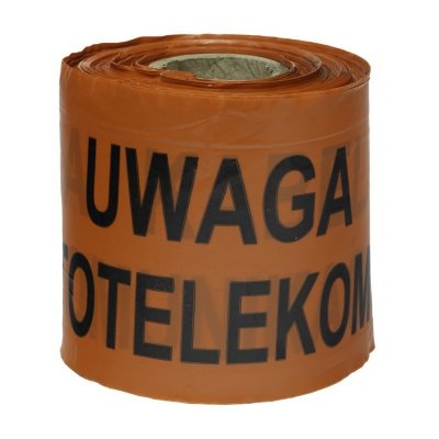 Taśma ostrzegawcza &quot;Uwaga kabel optotelekomunikacyjny&quot; pomarańczowa