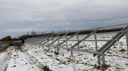 Konstrukcja fotowoltaiczna gruntowa na 24 panele 10kW - zestaw elementów