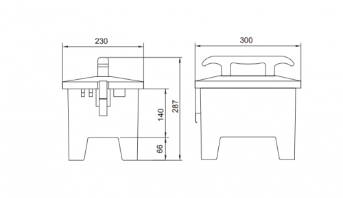 Rozdzielacz MULTI-BOX B.MULTI-12S-1 1x32/5, 2x16/5, 3x250V IP44 Pawbol 