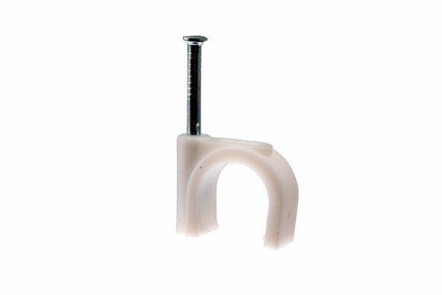 Uchwyt kablowy z gwoździem, fi14mm, okrągły, biały, 50szt, H.7017A -50 Pawbol