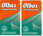 2 opakowania OLBAS PASTYLKI MENTOLOWE 45g