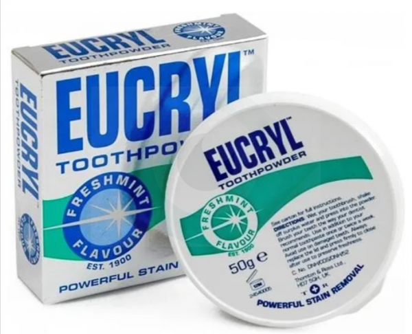 Eucryl Freshmint 50g Proszek Puder Usuwa Nalot i Kamień 