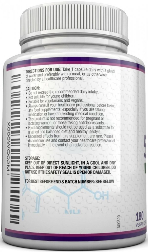 5-HTP 5HTP 400mg 180 kaps 8:1 ekstrakt z griffonii