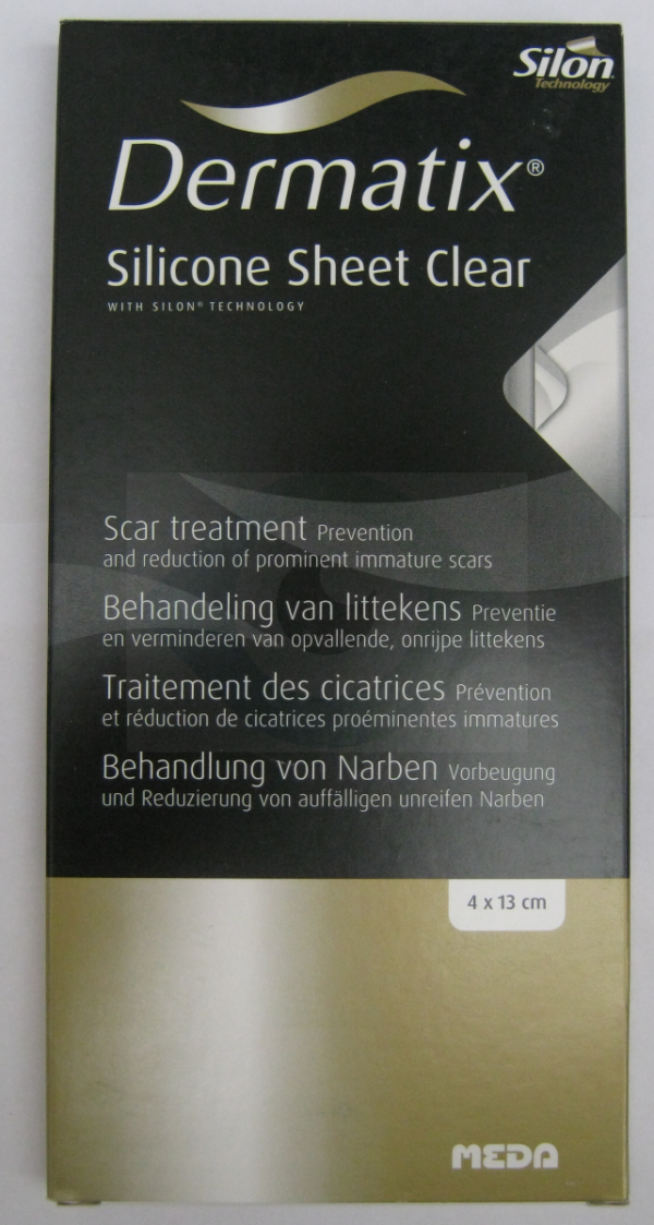 DERMATIX CLEAR - silikonowy plaster - wymiar 4 x 13 cm